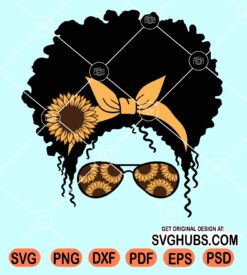 Messy Bun Mom Life Sunflower svg