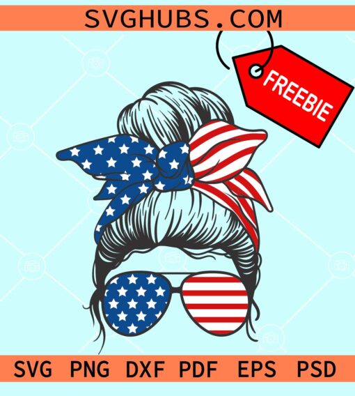 Messy bun svg free