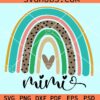 Mimi heart rainbow svg