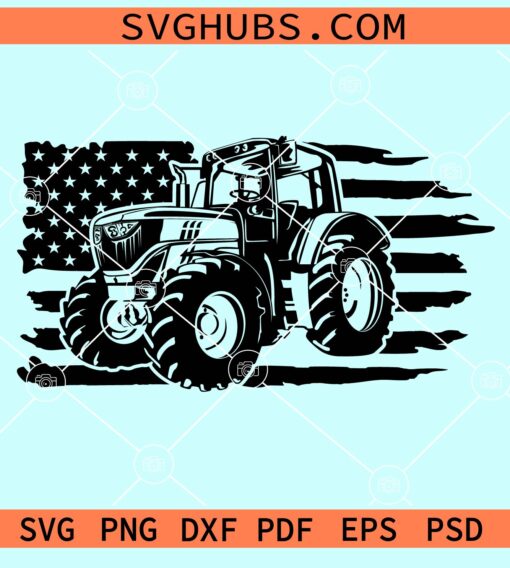 Monster truck Distressed US flag svg