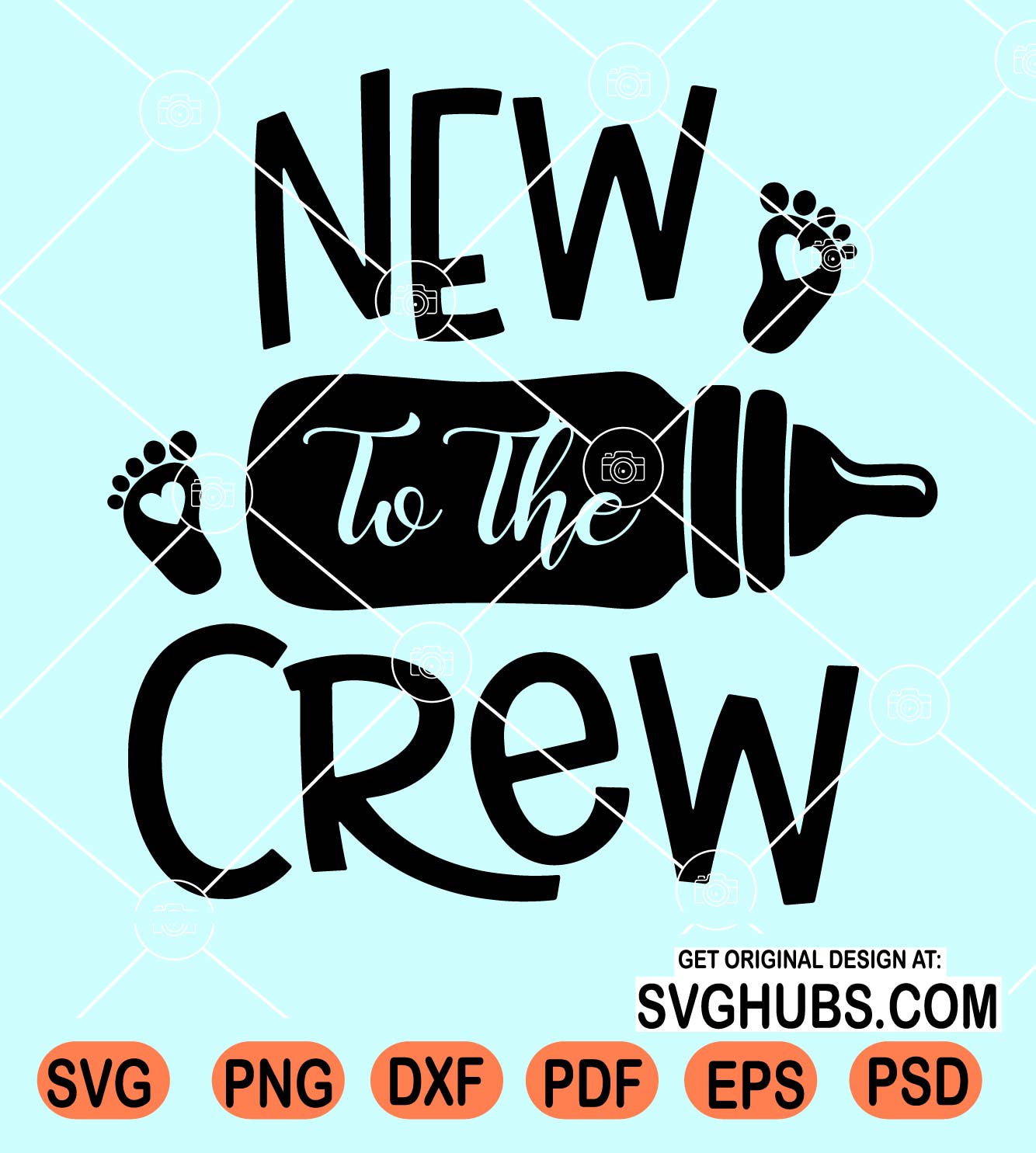 INSTANT DOWNLOAD New to the Crew Printable Iron On Transfer / SVG