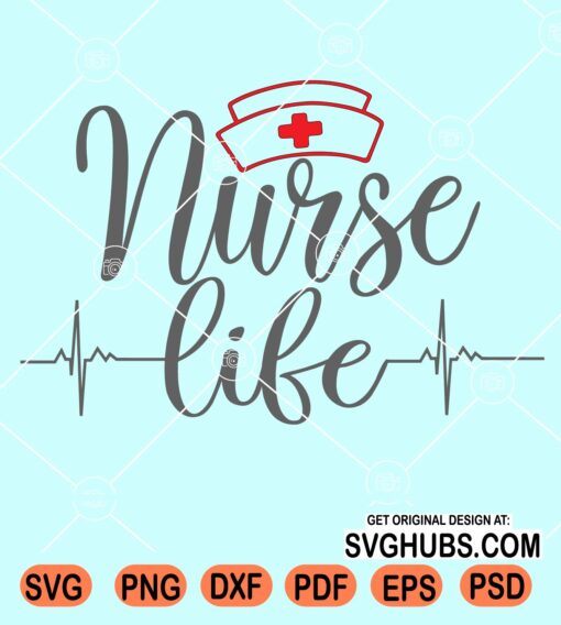 Nurse life EKG svg