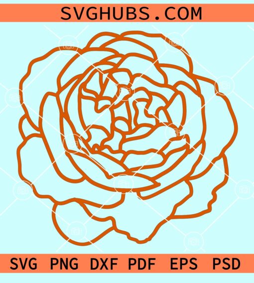 Papercut rose flower svg