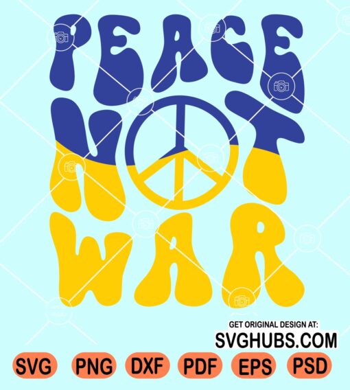 Peace not war retro svg