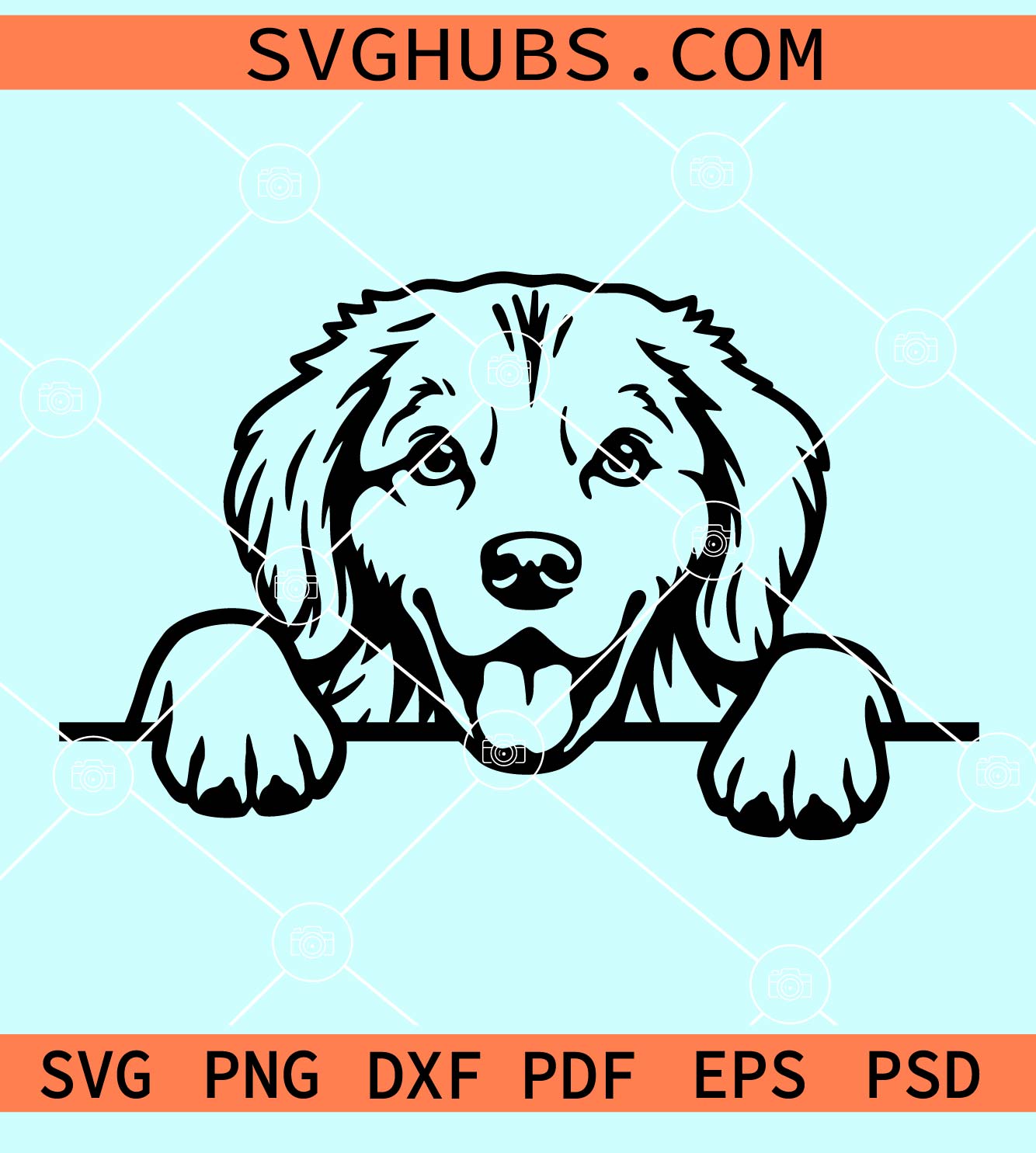 Peeking golden retriever svg, Peeking Dog Face Svg, Golden Retriever