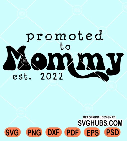 Promoted to mommy est. 2022 svg