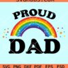 Proud dad LGBT rainbow svg