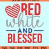 Red white and blessed svg