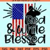 Red white and blessed svg