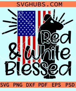 Red white and blessed svg