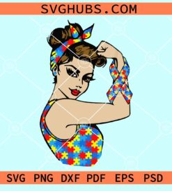 Rosie the riveter Autism mom svg