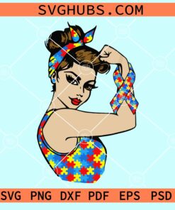 Rosie the riveter Autism mom svg