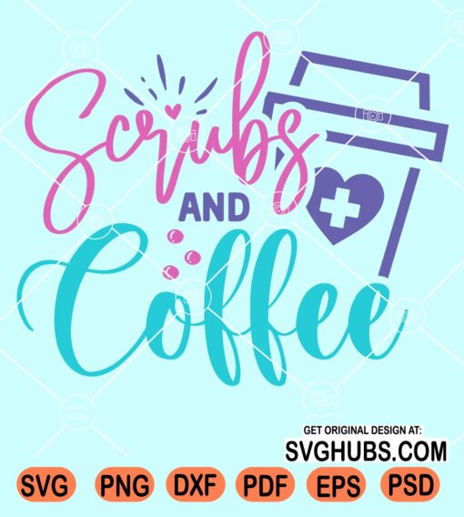 Scrubs and coffee svg