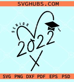 Senior 2022 heart SVG
