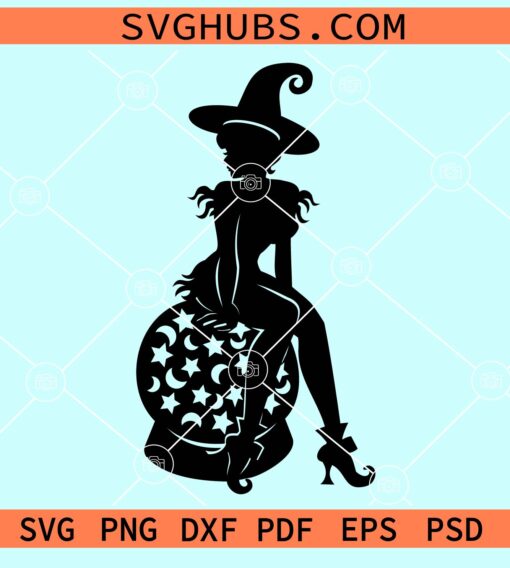 Sexy Halloween witch svg, Sexy Witch SVG, Halloween SVG, Horror SVG, Woman with witch broom svg