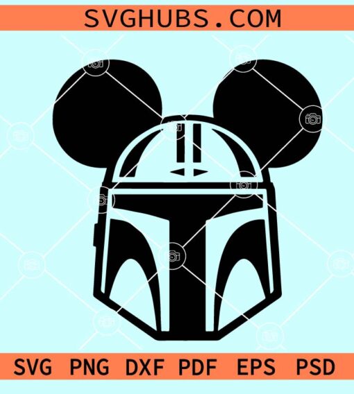 Star Wars Mandalorian Mickey Ears svg
