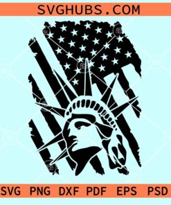 Statue of Liberty American flag svg