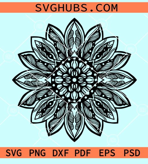 Sunflower mandala svg