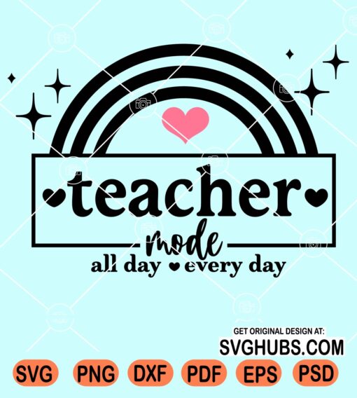 Teacher mode all day every day svg