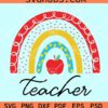 Teacher rainbow svg