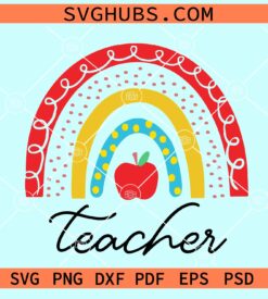 Teacher rainbow svg