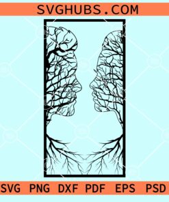 Tree Couple Wall Art Svg