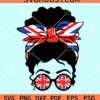 UK Messy bun svg
