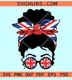 UK Messy bun svg