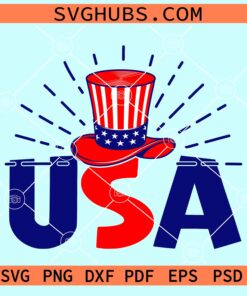 USA Flag Uncle Sam Hat svg