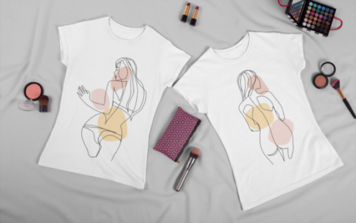 Woman body continuous line art svg