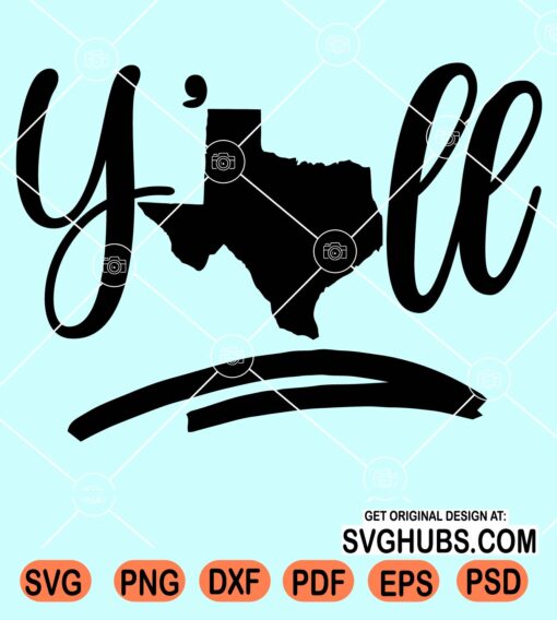 Y'all texas map svg