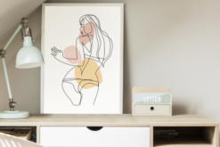 Sexy woman continuous line art svg