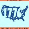 1776 US map outline svg
