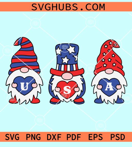 4th of July Gnomes SVG