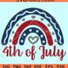 4th of July rainbow svg
