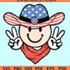 4th of July smiley cowboy svg