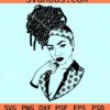 Afro woman with dreadlocks svg