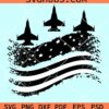 Air Force fighter Jets US flag svg