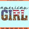 American girl half leopard print svg
