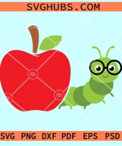 Apple and worm svg