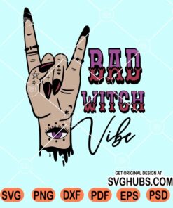 Bad witch vibe witch hand svg