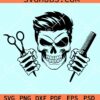Barber skull svg