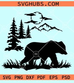 Bear in the wild svg