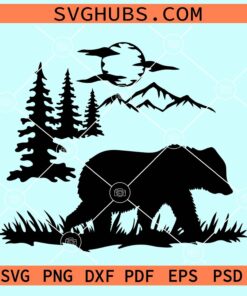 Bear in the wild svg