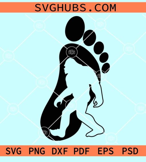 Bigfoot footprint svg