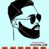 Black man face svg