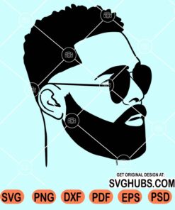 Black man face svg