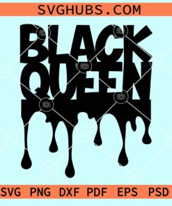 Black queen dripping svg