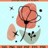 Boho wildflower svg
