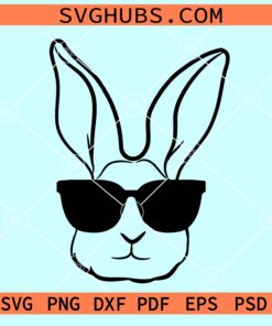 Bunny with sunglasses svg